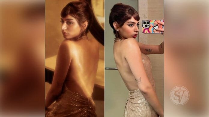 Kushi Kapoor in Backless dress
