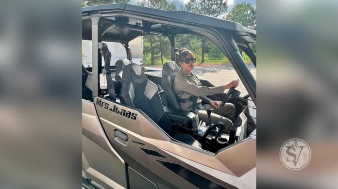 Priyanka in her ATV