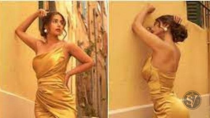 Hina Sizzles in Gold