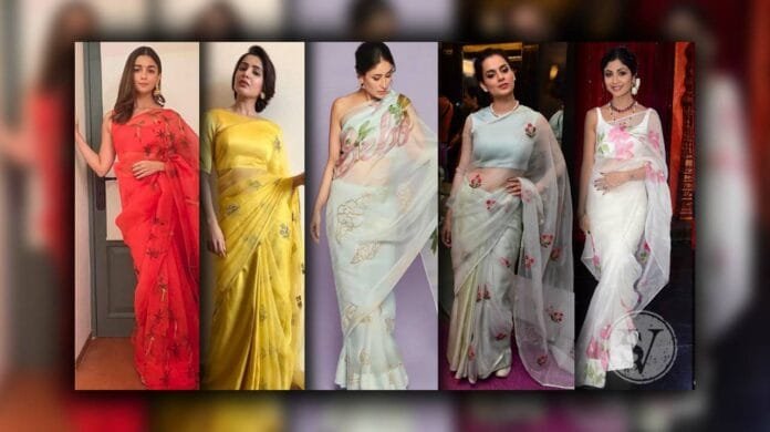 Bollywood Celebrities in Organza