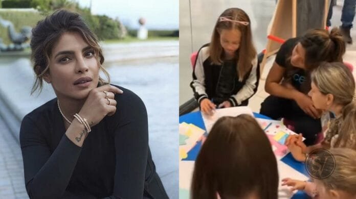 Priyanka Chopra meeting refugee kids from Ukraine in Poland