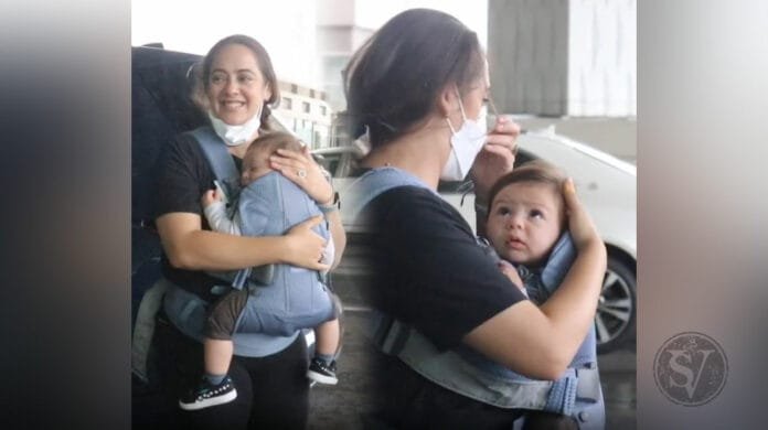 Hazel Keech with Baby