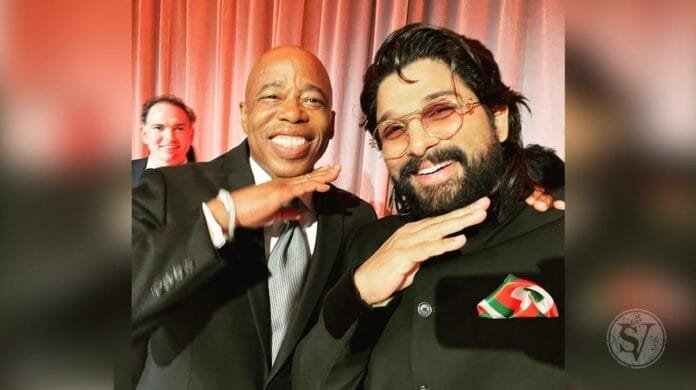 Allu Arjun with Mayor