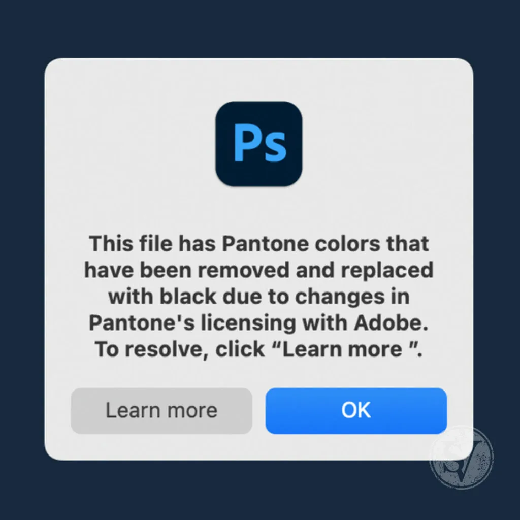 Adobe terminated Pantone