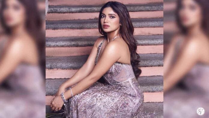 Bhumi in Lavender Gown