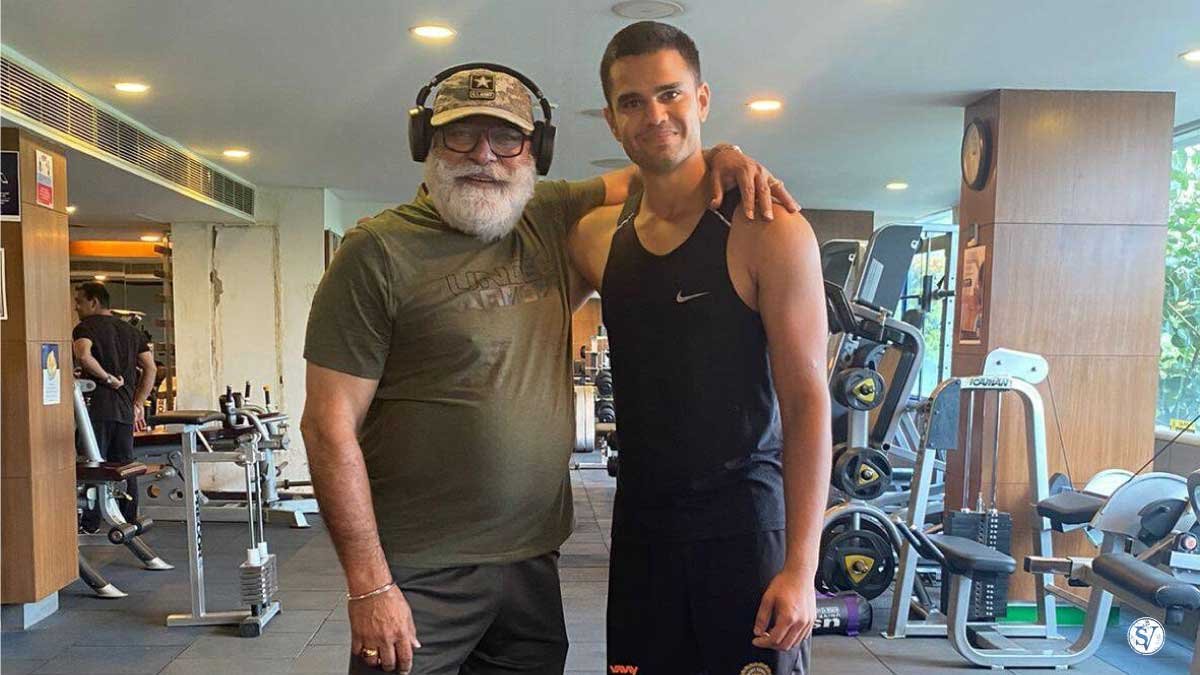 Arjun Tendulkar with Yograj