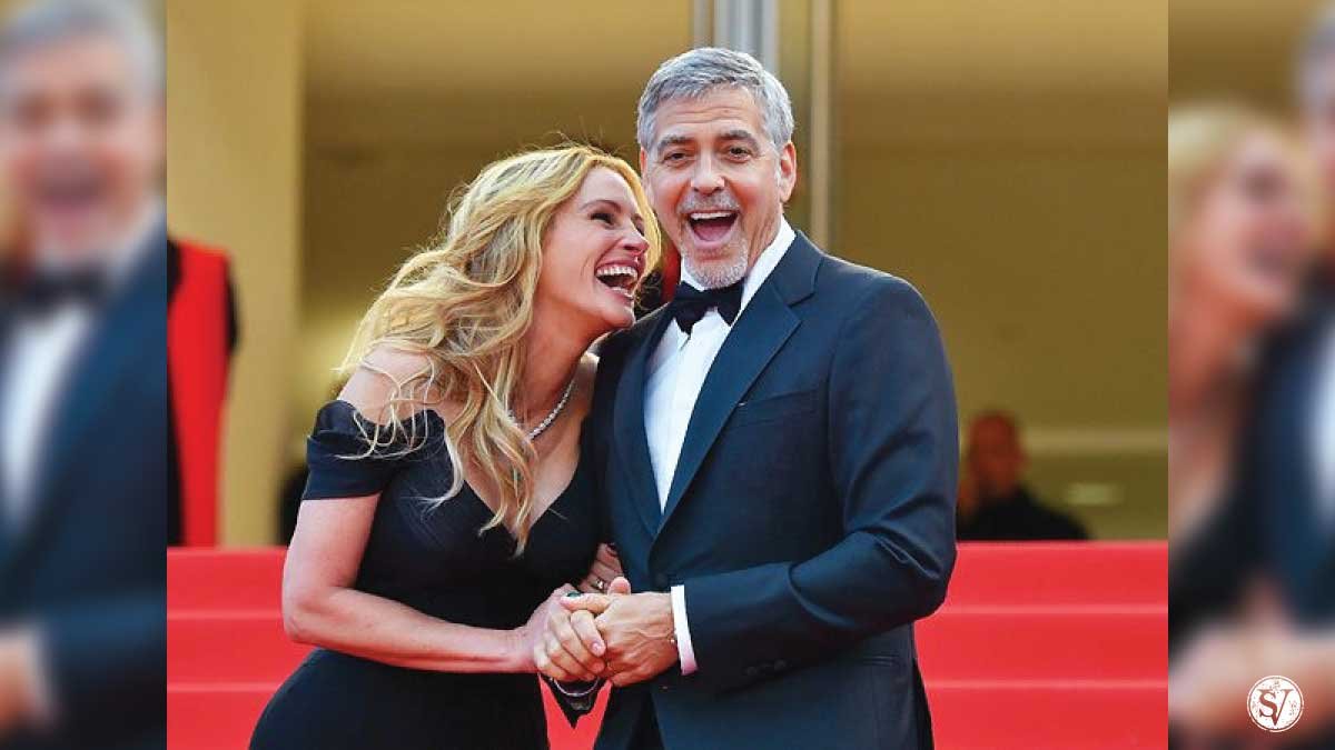 Julia and George Clooney